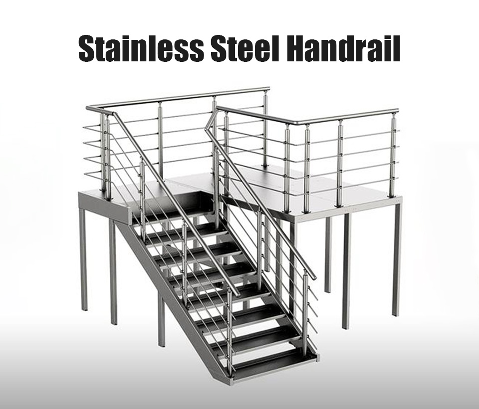 Silver Stainless Steel Handrail Design